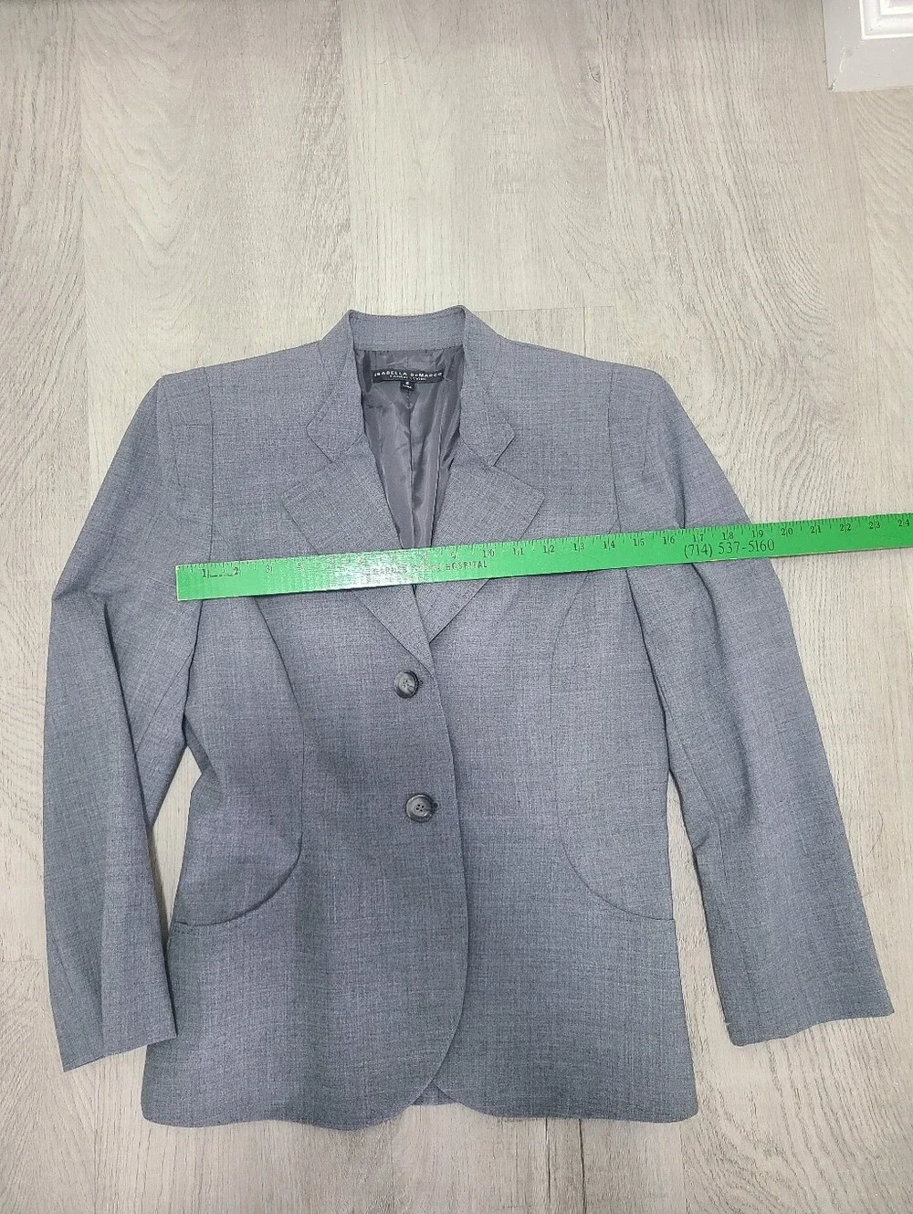 Women's Tailored Grey Blazer - Classic Two-Button Jacket